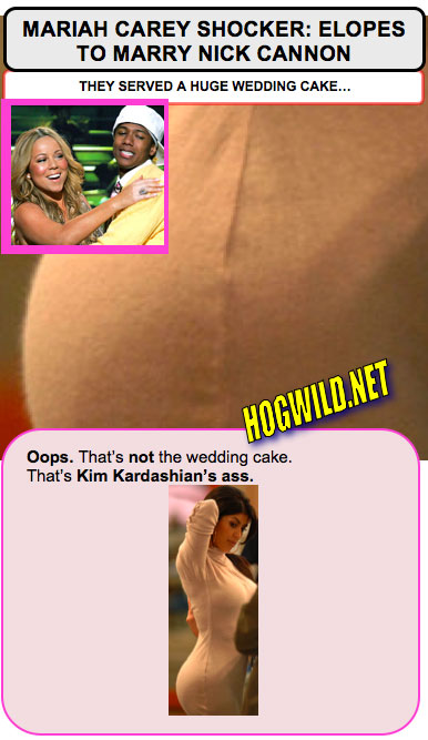 funny myspace pictures: mariah carey nick cannon wedding