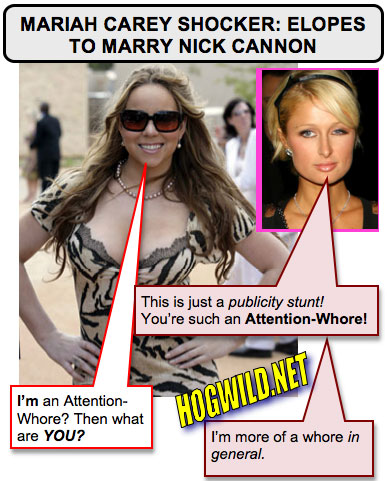 funny myspace pictures: mariah carey nick cannon wedding