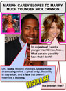 funny myspace pictures: mariah carey nick cannon wedding